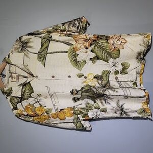 Tommy Bahama Vintage 90's Garden of Eden Silk Hawaiian Aloha Aesthetic Shirt